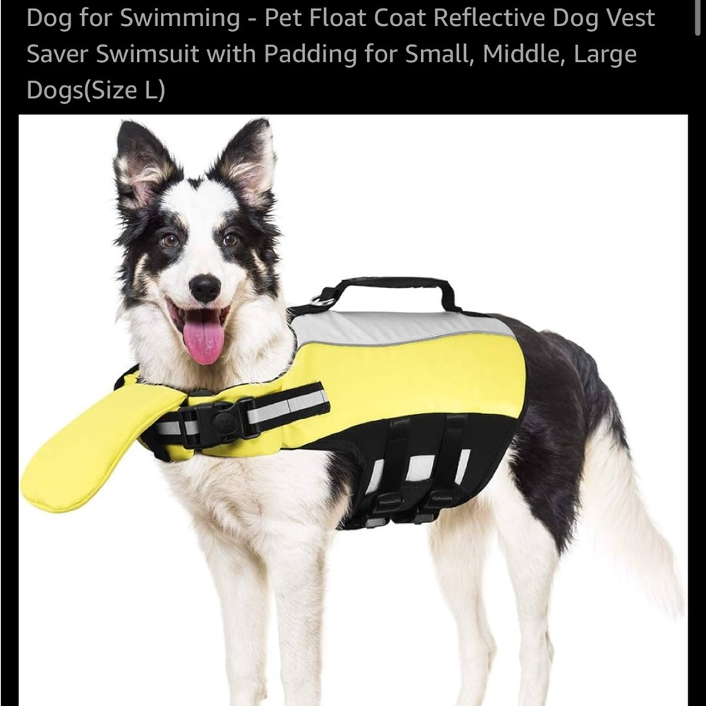 Reflective Dog Vest Saver Swimsuit - Yellow